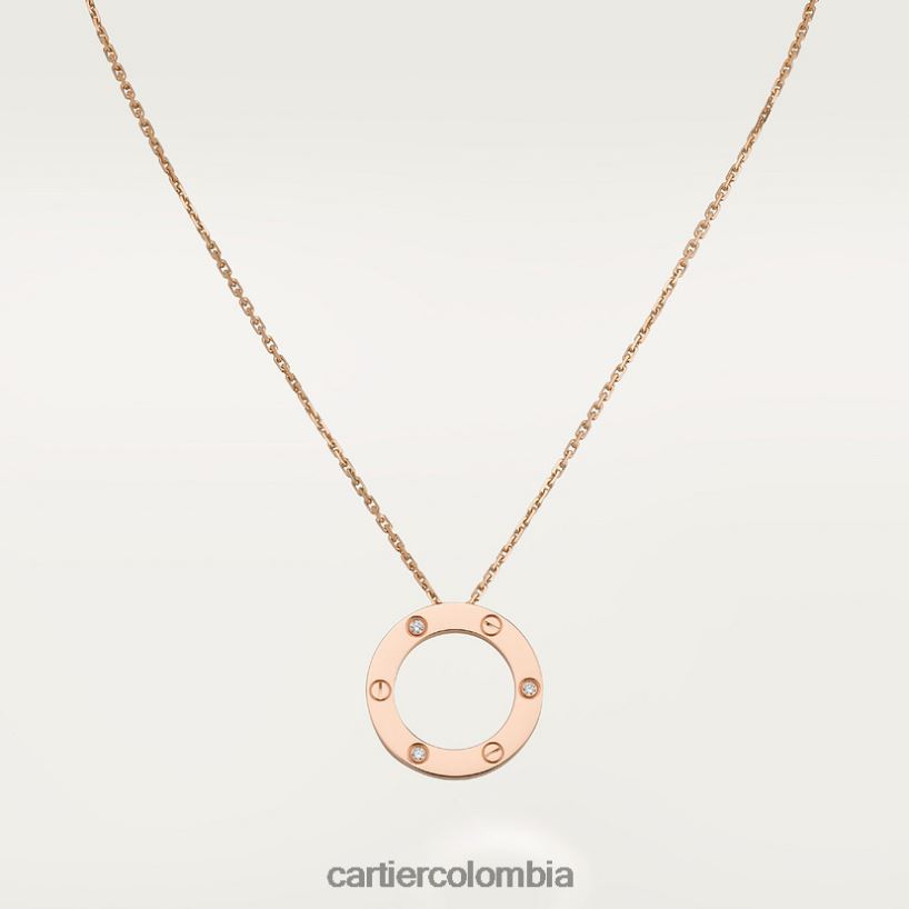 joyería Cartier collar de amor, 3 diamantes oro rosa V0HXJN374