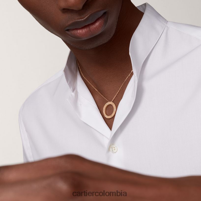 joyería Cartier collar de amor, 3 diamantes oro rosa V0HXJN374