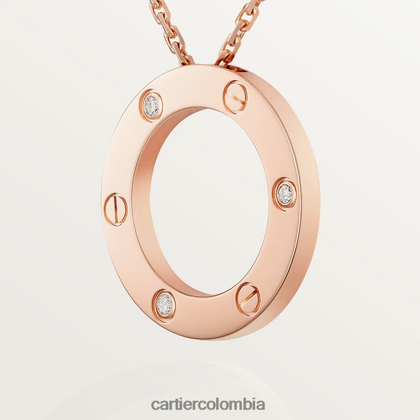 joyería Cartier collar de amor, 3 diamantes oro rosa V0HXJN374
