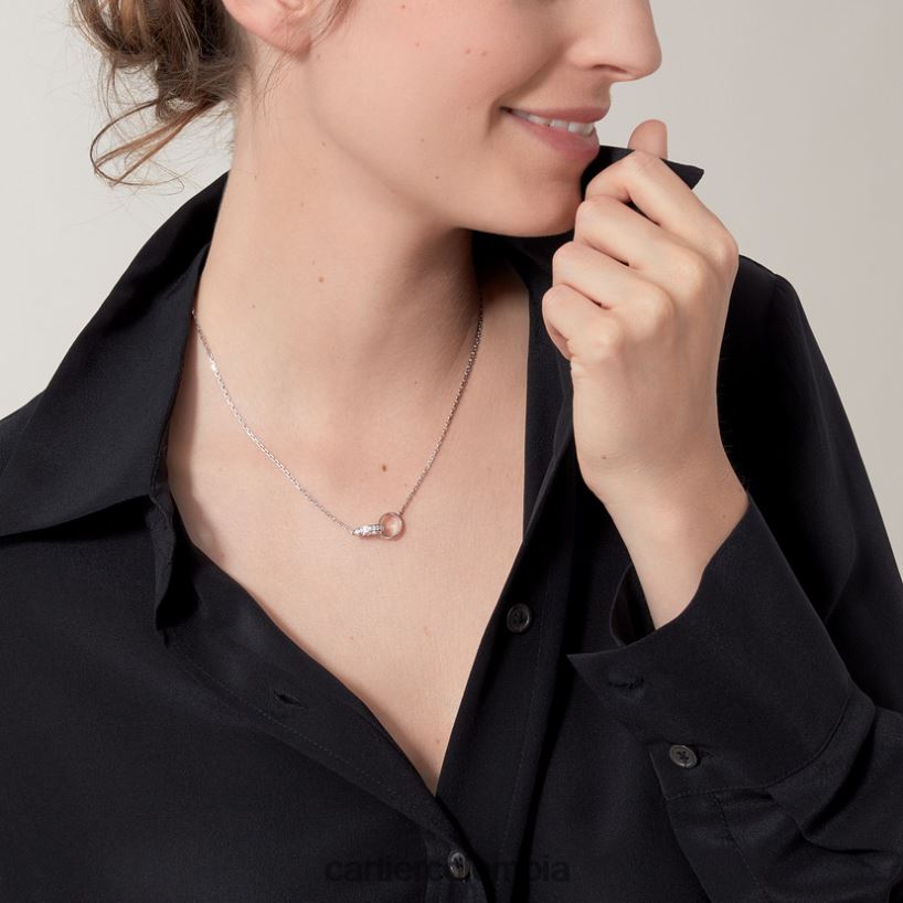 joyería Cartier collar de amor, diamantes Oro blanco V0HXJN394