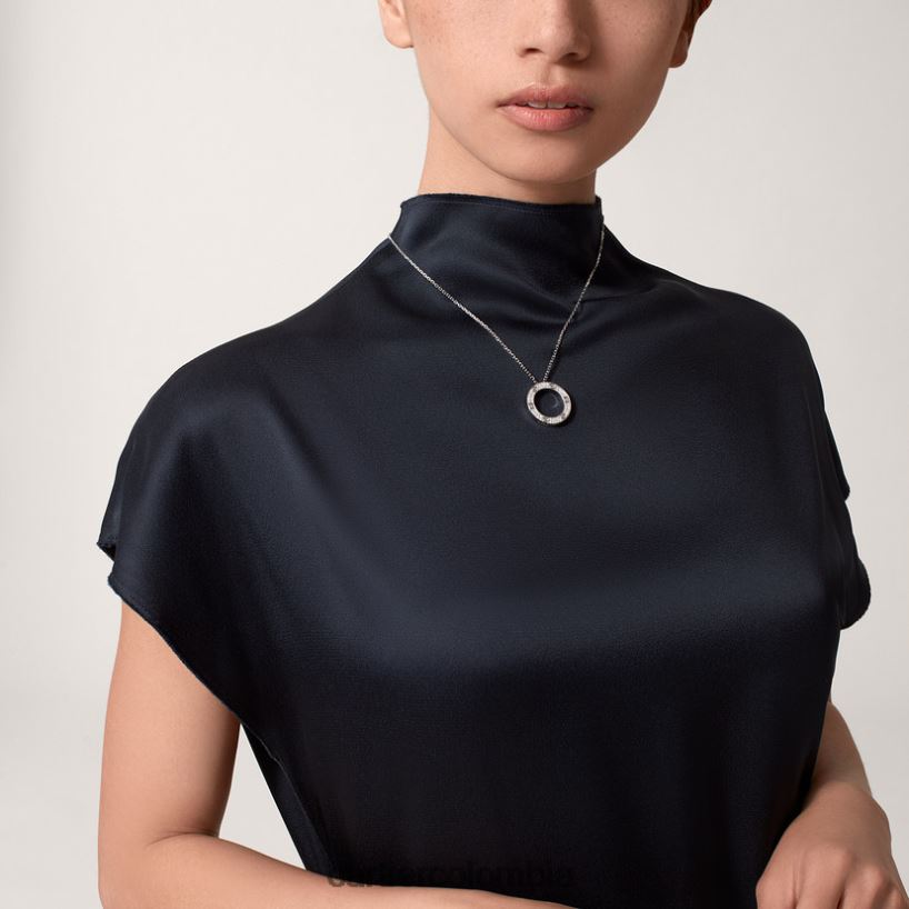 joyería Cartier collar de amor, pavé de diamantes Oro blanco V0HXJN383