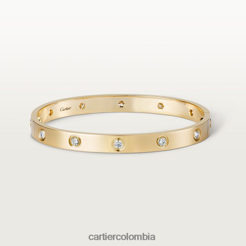 joyería Cartier pulsera de amor, 10 diamantes oro amarillo V0HXJN165