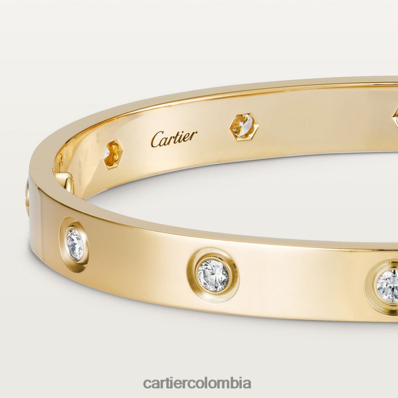 joyería Cartier pulsera de amor, 10 diamantes oro amarillo V0HXJN165