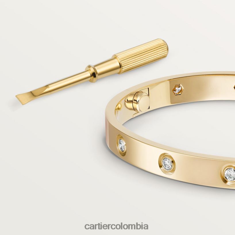 joyería Cartier pulsera de amor, 10 diamantes oro amarillo V0HXJN165
