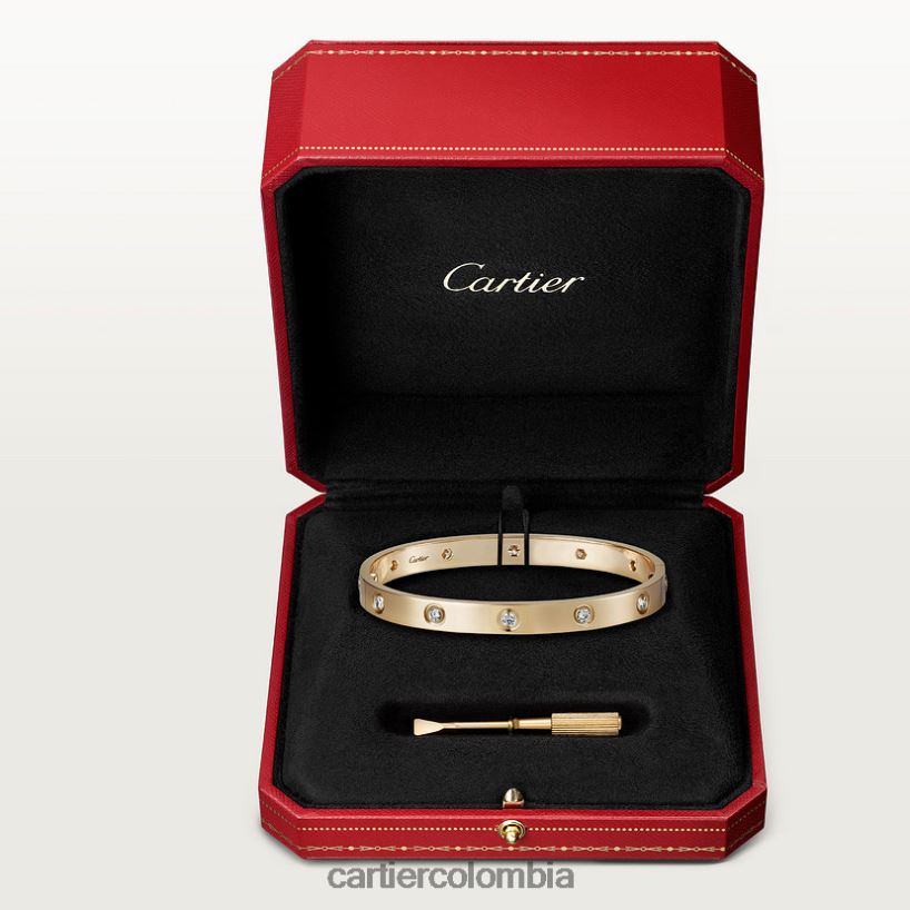 joyería Cartier pulsera de amor, 10 diamantes oro amarillo V0HXJN165