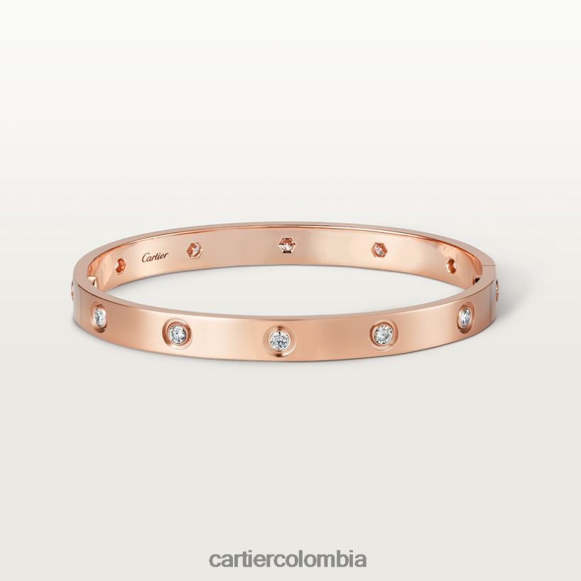 joyería Cartier pulsera de amor, 10 diamantes oro rosa V0HXJN177