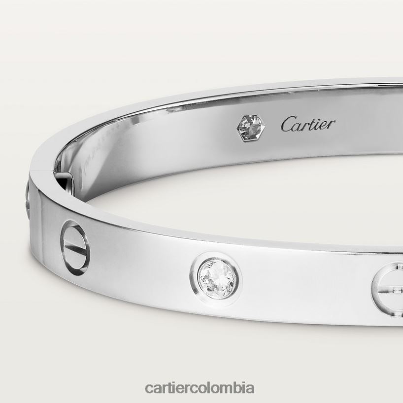 joyería Cartier pulsera de amor, 4 diamantes Oro blanco V0HXJN163
