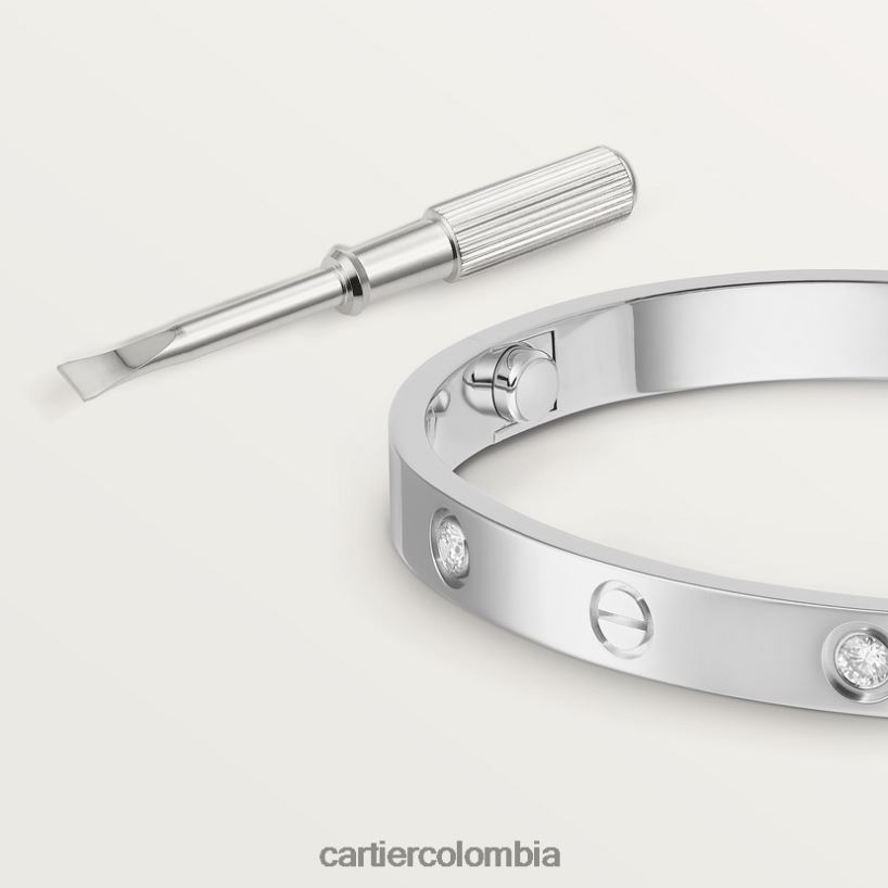 joyería Cartier pulsera de amor, 4 diamantes Oro blanco V0HXJN163
