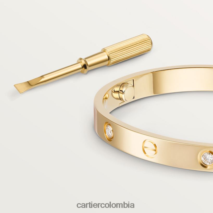joyería Cartier pulsera de amor, 4 diamantes oro amarillo V0HXJN164