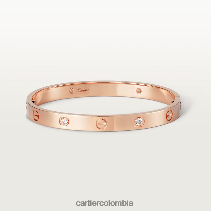 joyería Cartier pulsera de amor, 4 diamantes oro rosa V0HXJN176
