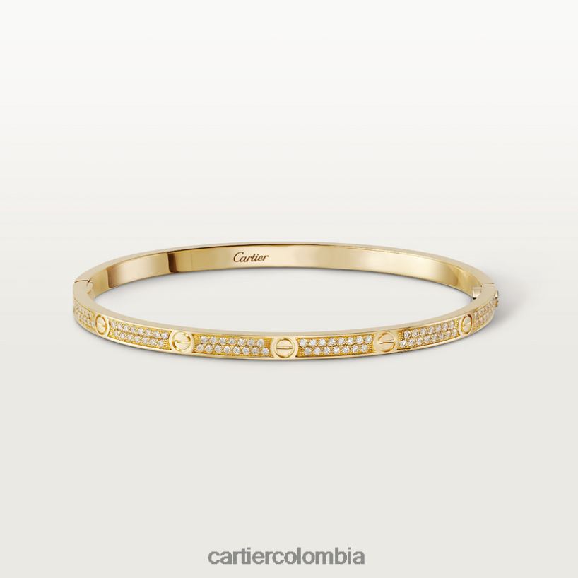 joyería Cartier pulsera de amor, modelo pequeño, pavimentada oro amarillo V0HXJN172