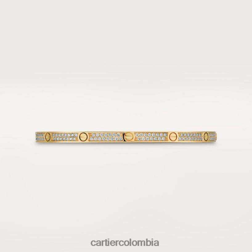 joyería Cartier pulsera de amor, modelo pequeño, pavimentada oro amarillo V0HXJN172