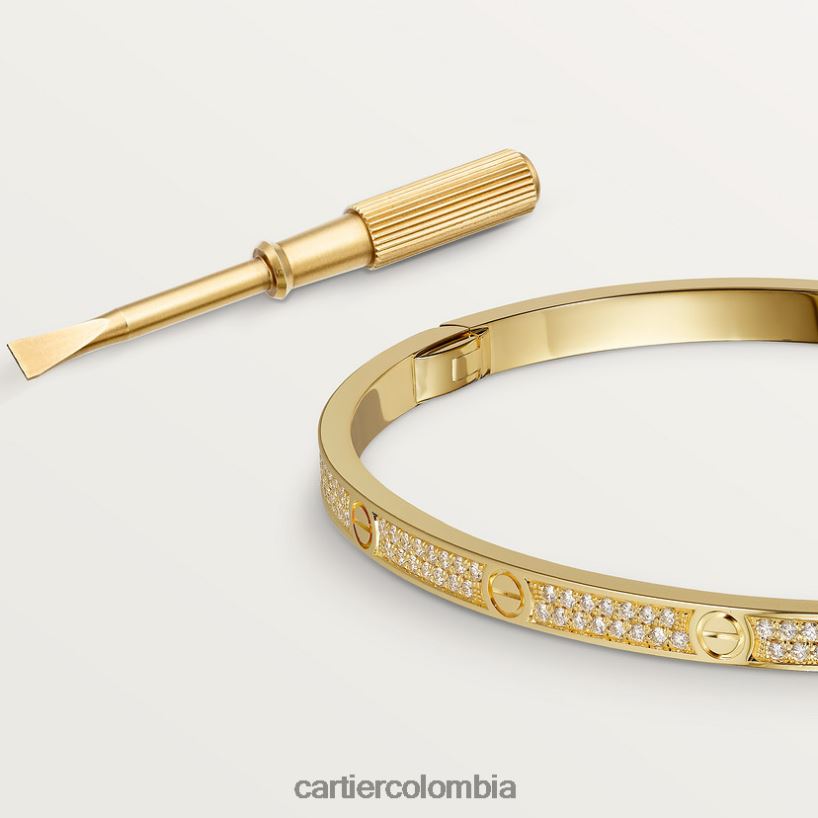 joyería Cartier pulsera de amor, modelo pequeño, pavimentada oro amarillo V0HXJN172
