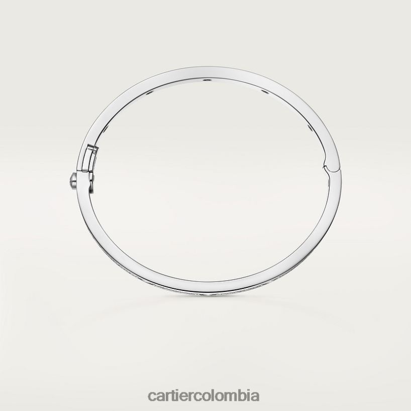 joyería Cartier pulsera de amor, pavimentada de diamantes Oro blanco V0HXJN196
