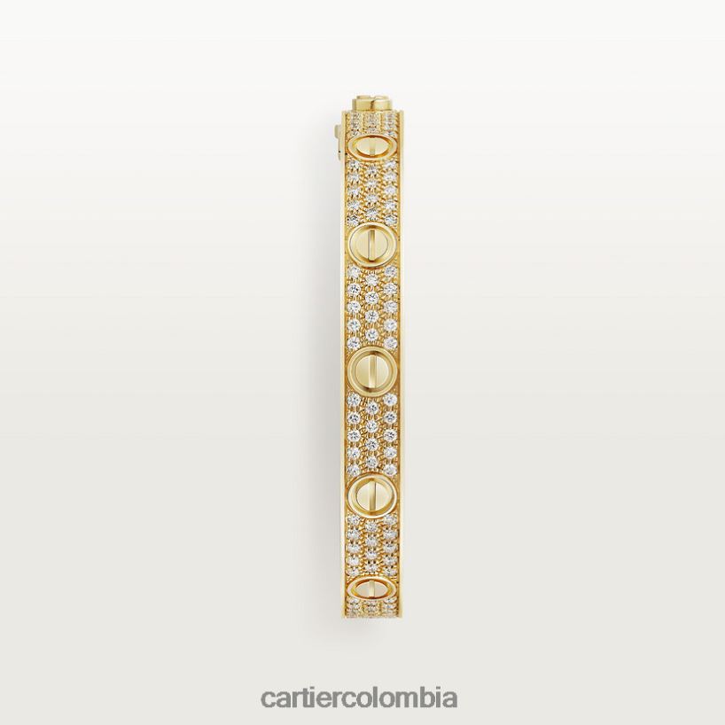 joyería Cartier pulsera de amor, pavimentada de diamantes oro amarillo V0HXJN175