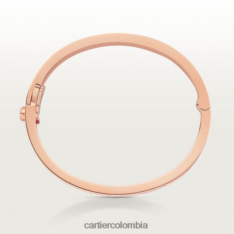 joyería Cartier pulsera de amor, pavimentada de diamantes oro rosa V0HXJN169