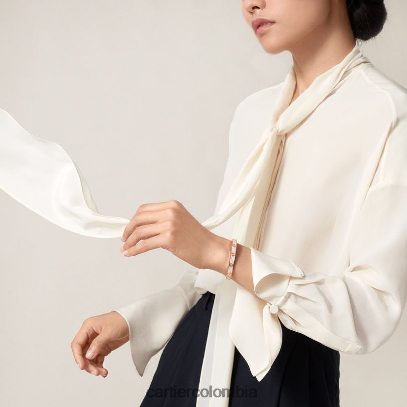 joyería Cartier pulsera de amor, pavimentada de diamantes oro rosa V0HXJN169