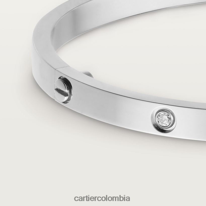 joyería Cartier pulsera love, modelo pequeño, 6 diamantes Oro blanco V0HXJN180