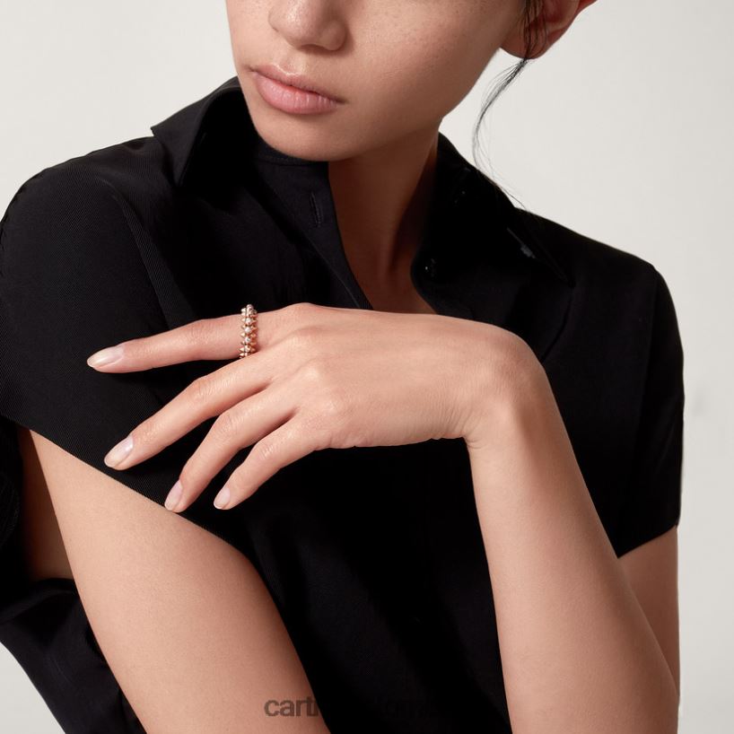 joyería Cartier anillo de choque de diamantes oro rosa V0HXJN118