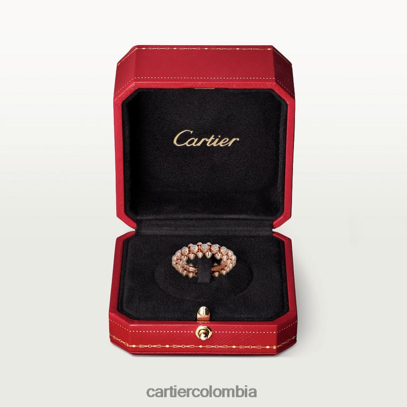 joyería Cartier anillo de choque de diamantes oro rosa V0HXJN118