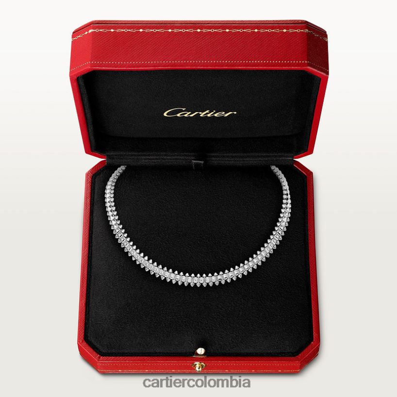 joyería Cartier collar choque, modelo mediano flexible Oro blanco V0HXJN372