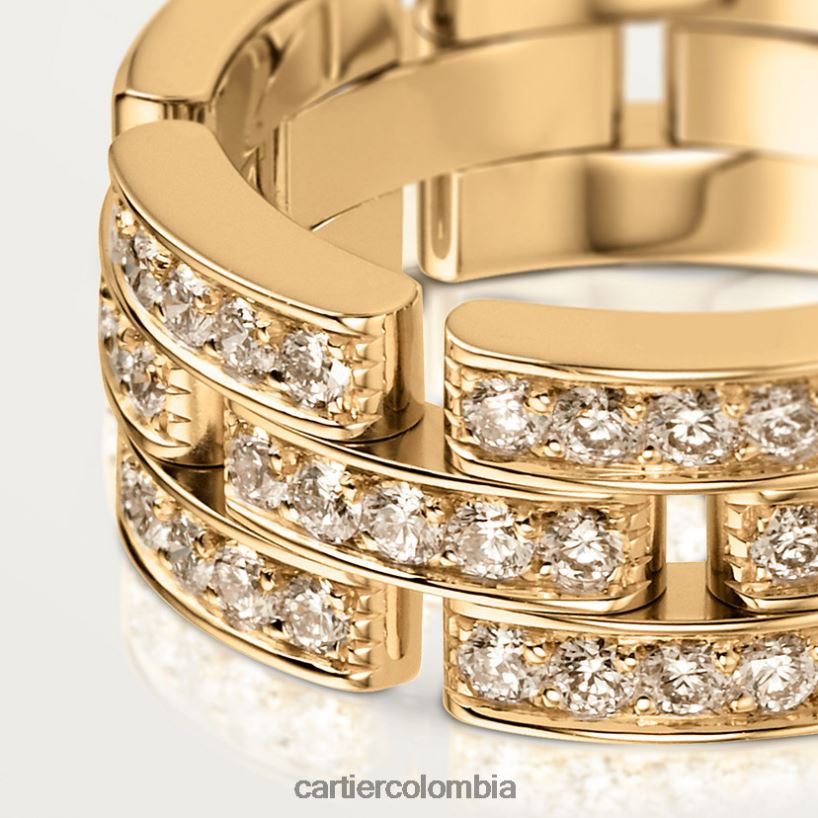joyería Cartier anillo pantera maillón, 3 medias hileras de diamantes oro amarillo V0HXJN137