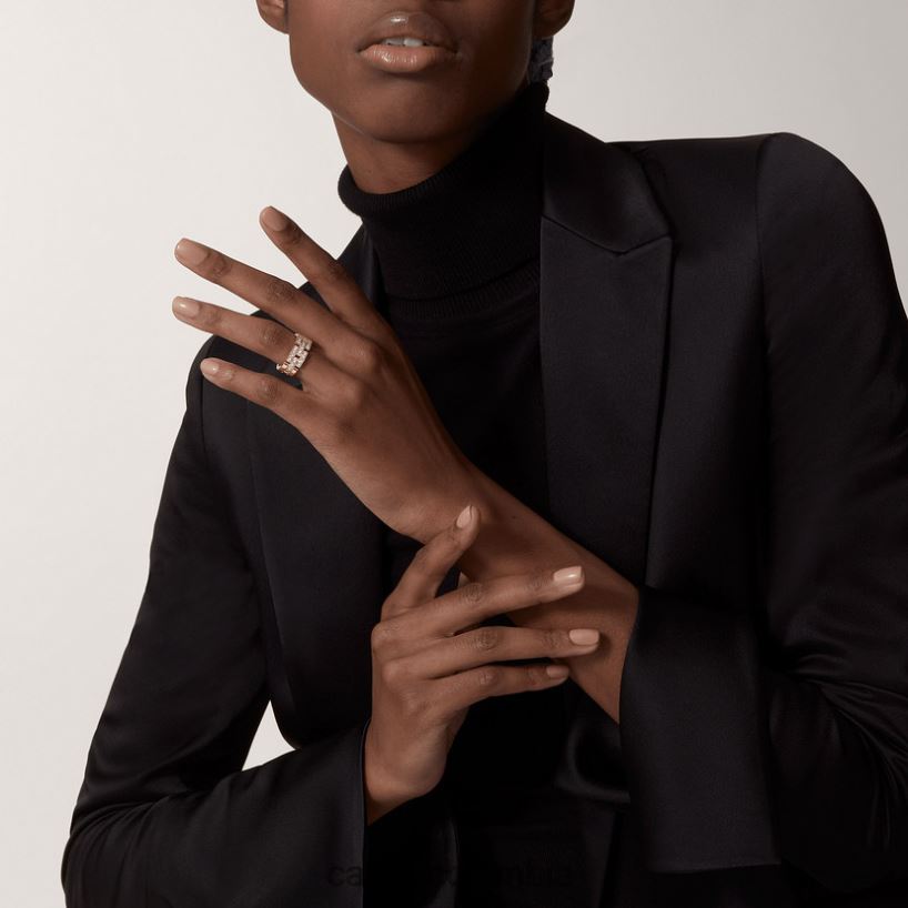 joyería Cartier anillo pantera maillón, 3 medias hileras de diamantes oro amarillo V0HXJN137