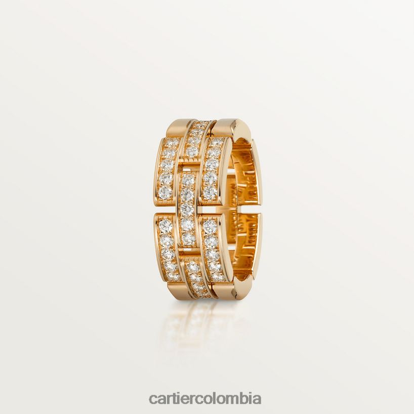 joyería Cartier anillo pantera maillón, 3 medias hileras de diamantes oro rosa V0HXJN138