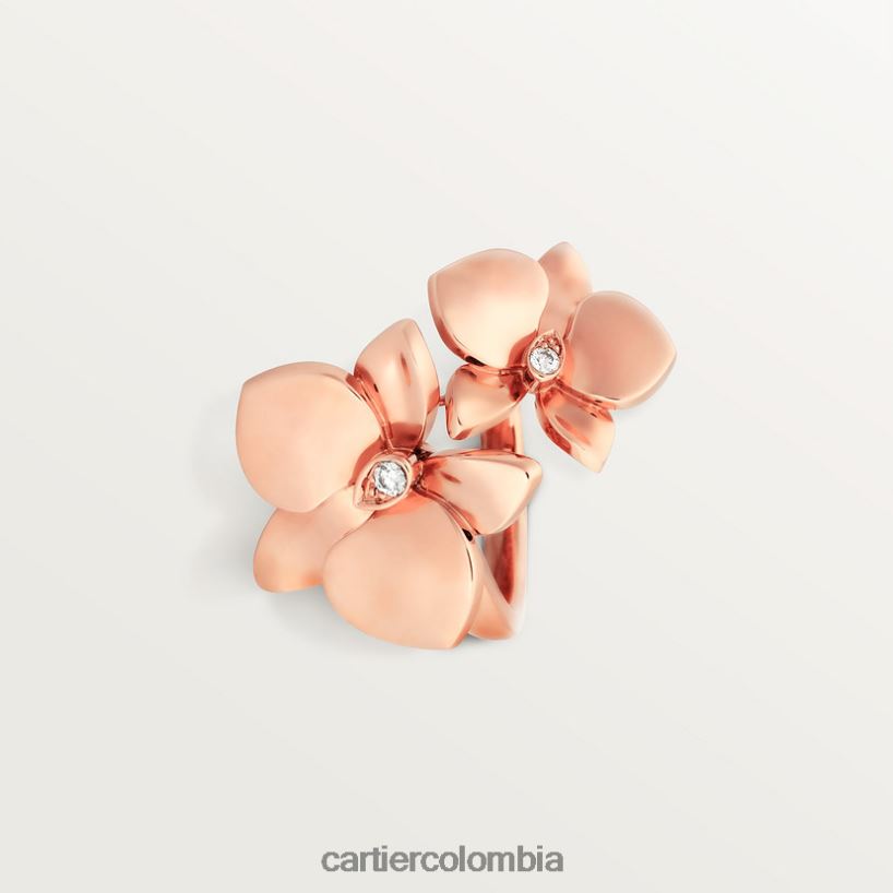 joyería Cartier caricia de orquídeas por anillo oro rosa V0HXJN154