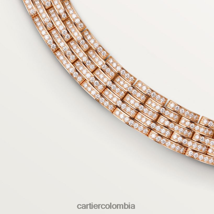 joyería Cartier Collar fino maillon panthera, 5 hileras de diamantes elegante V0HXJN599