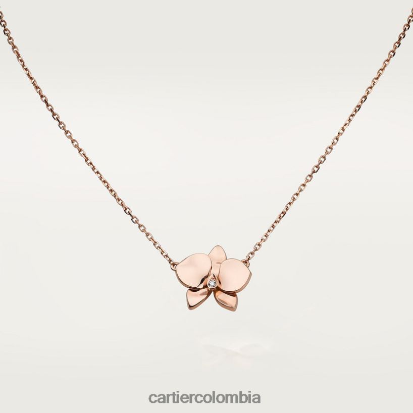 joyería Cartier collar caresse d'orchidees par oro rosa V0HXJN584