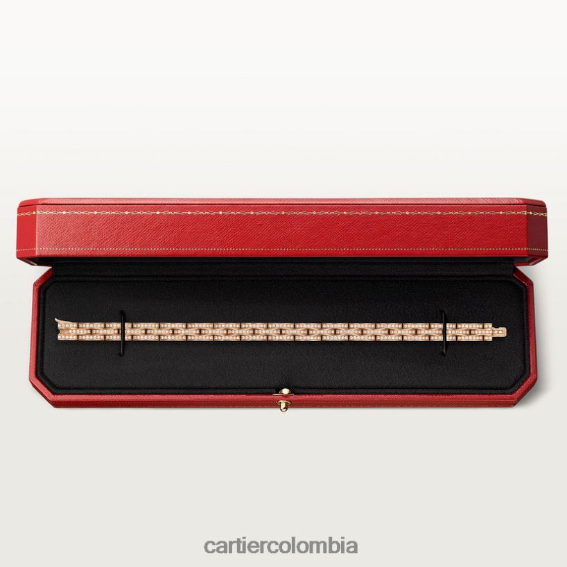 joyería Cartier Pulsera fina maillon panthere, 3 hileras de diamantes elegante V0HXJN345