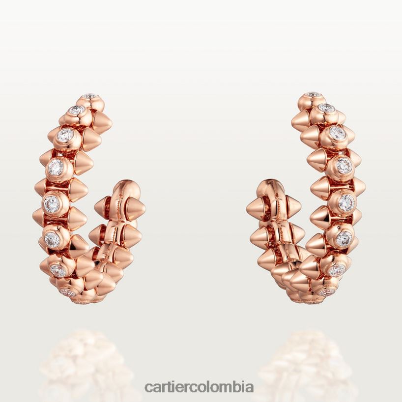 joyería Cartier pendientes choque diamantes oro rosa V0HXJN744