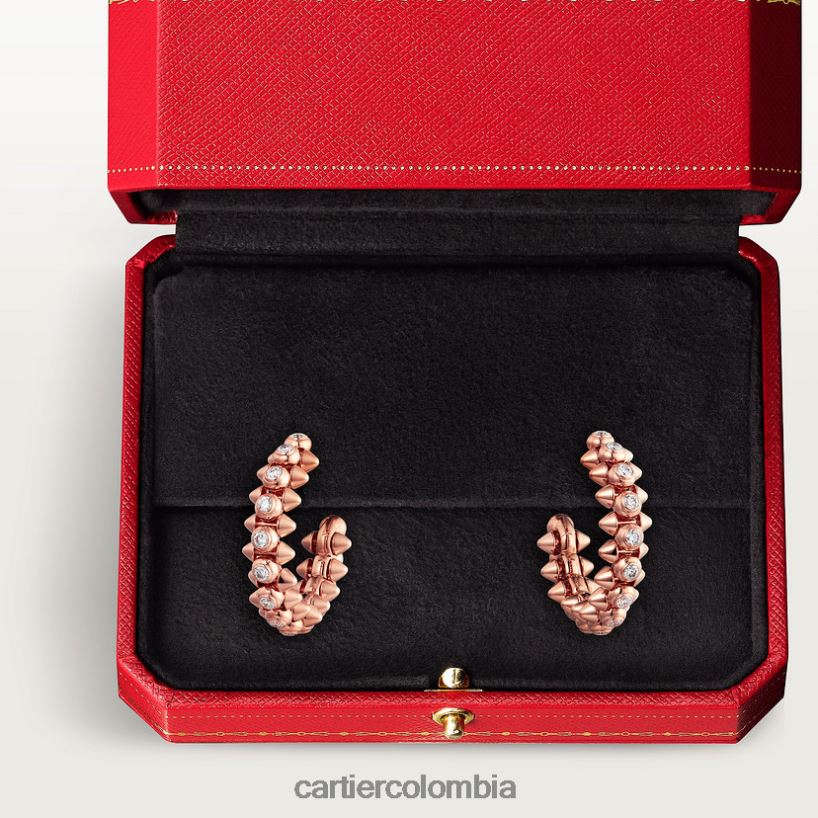 joyería Cartier pendientes choque diamantes oro rosa V0HXJN744