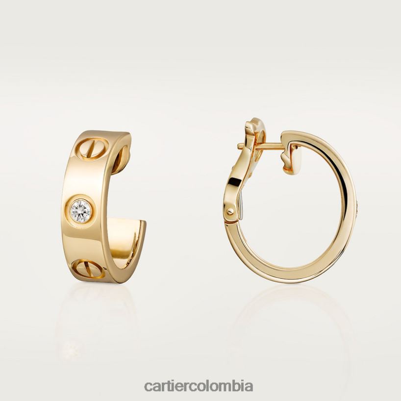 joyería Cartier pendientes de amor, 2 diamantes oro amarillo V0HXJN765