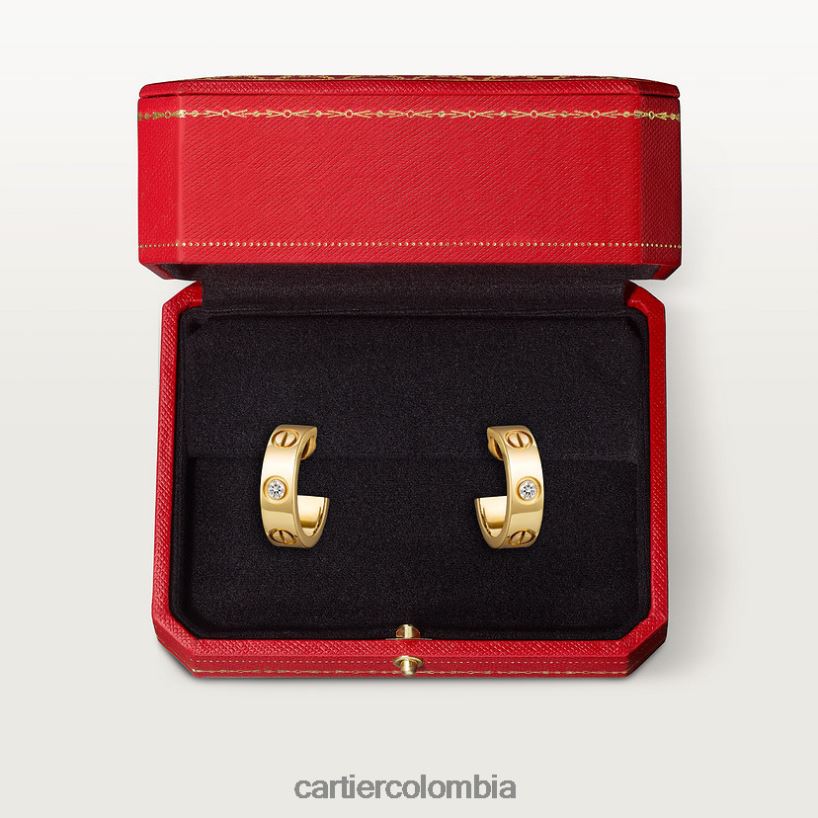 joyería Cartier pendientes de amor, 2 diamantes oro amarillo V0HXJN765