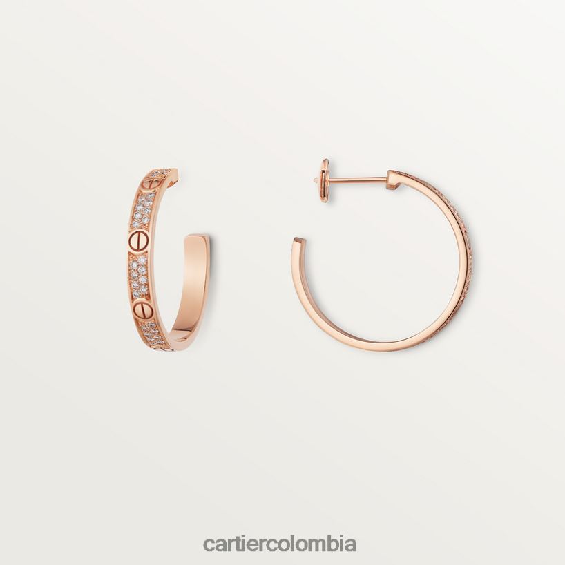joyería Cartier pendientes de amor oro rosa V0HXJN768
