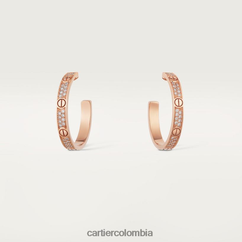 joyería Cartier pendientes de amor oro rosa V0HXJN768