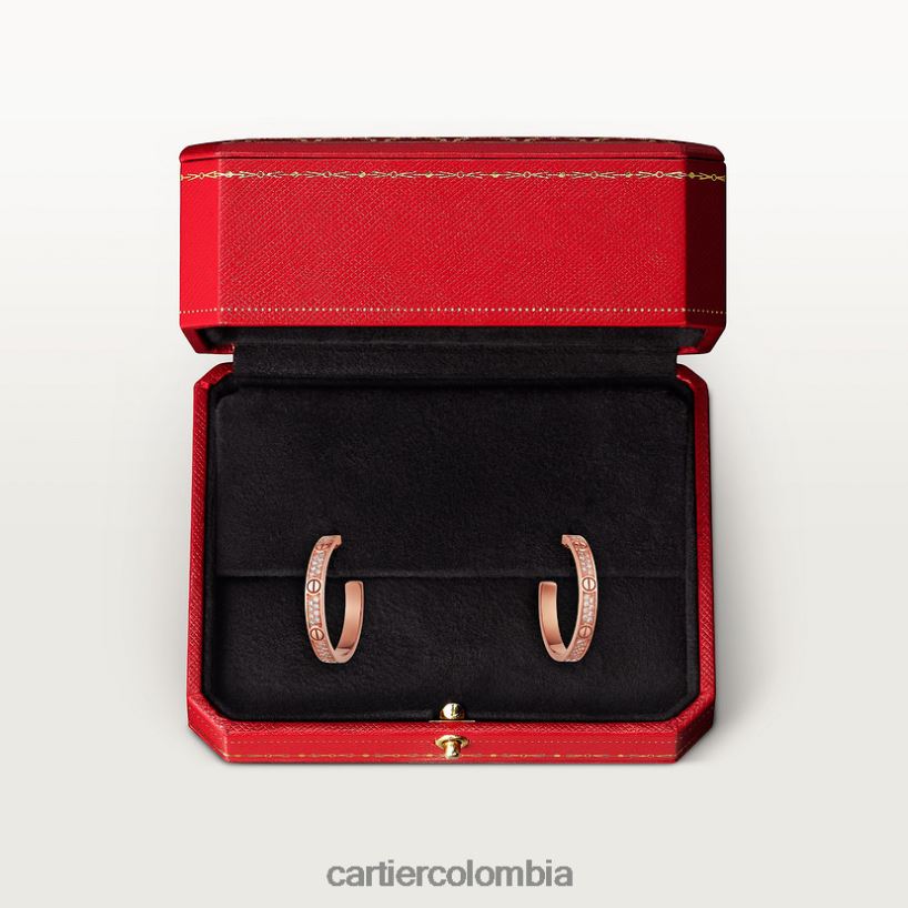 joyería Cartier pendientes de amor oro rosa V0HXJN768