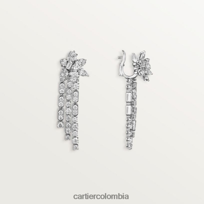 joyería Cartier pendientes de colección de diamantes elegante V0HXJN733