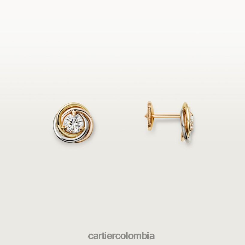 joyería Cartier pendientes de la trinidad 3 oros V0HXJN625