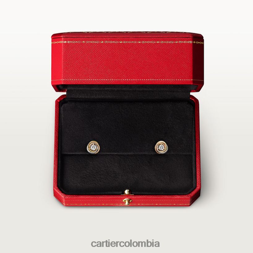 joyería Cartier pendientes de la trinidad 3 oros V0HXJN625