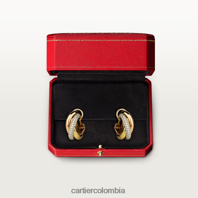 joyería Cartier pendientes de la trinidad 3 oros V0HXJN626