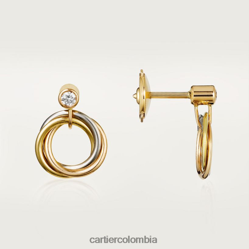 joyería Cartier pendientes de la trinidad 3 oros V0HXJN627