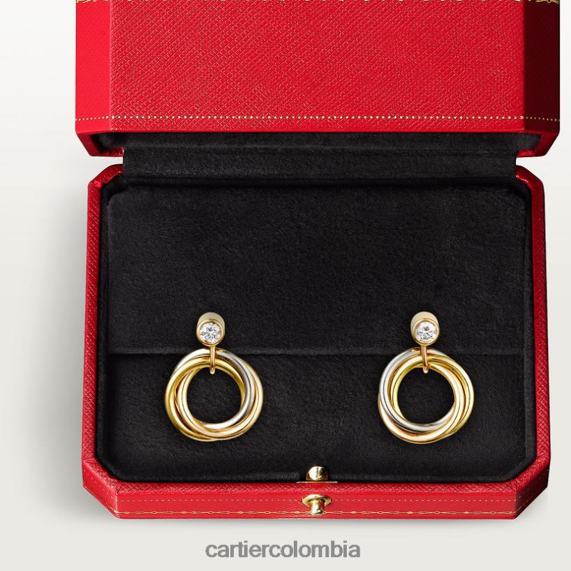 joyería Cartier pendientes de la trinidad 3 oros V0HXJN627