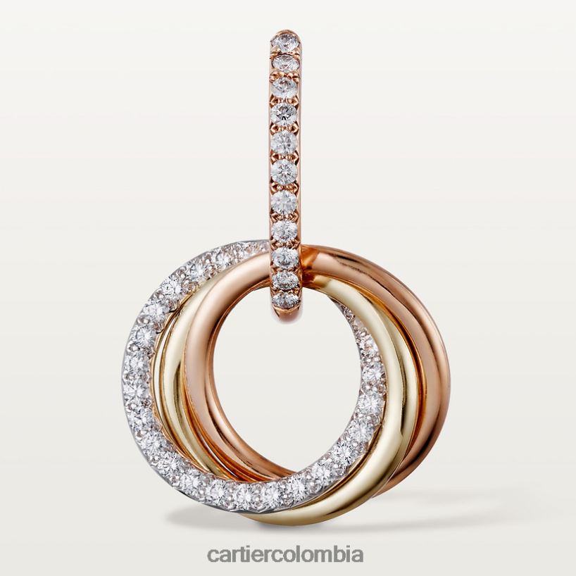 joyería Cartier pendientes de la trinidad 3 oros V0HXJN628