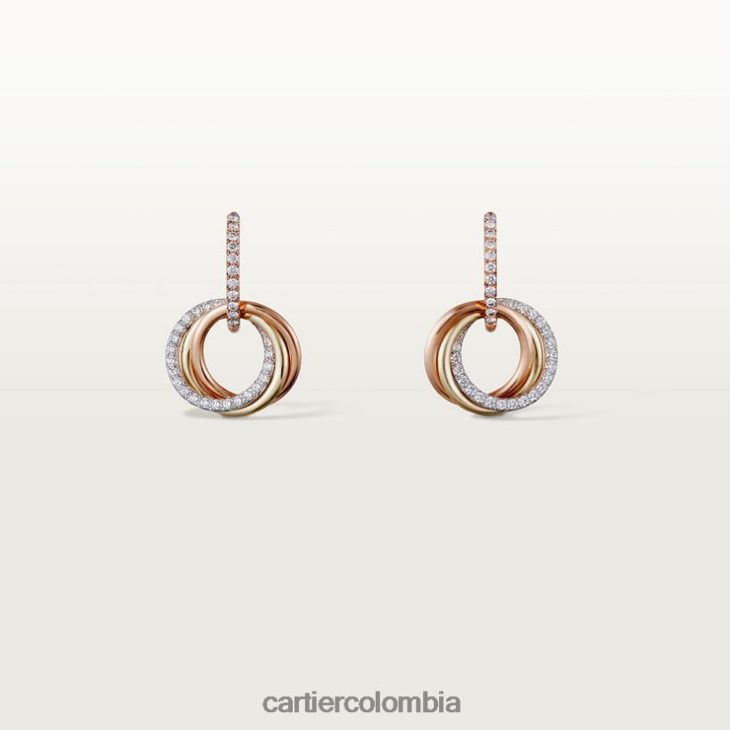 joyería Cartier pendientes de la trinidad 3 oros V0HXJN628