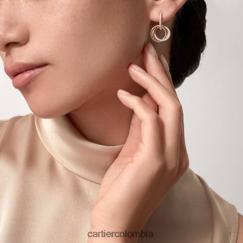 joyería Cartier pendientes de la trinidad 3 oros V0HXJN628