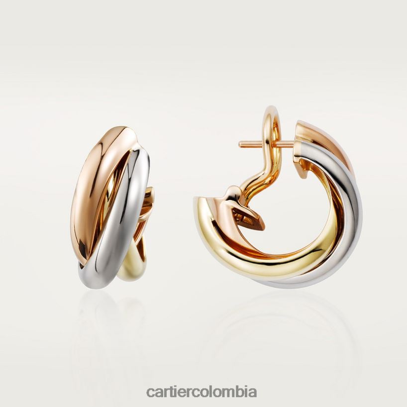 joyería Cartier pendientes de la trinidad 3 oros V0HXJN629