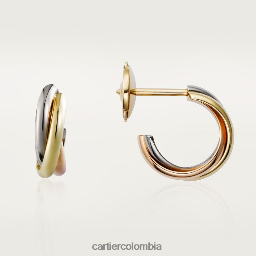 joyería Cartier pendientes de la trinidad 3 oros V0HXJN630